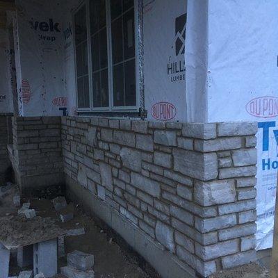 Stone work on New Construction