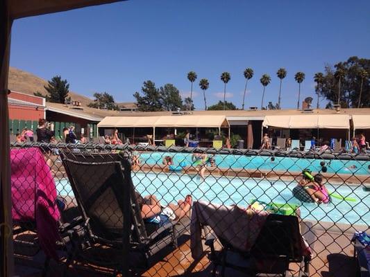 Family friendly swimming pool- a refreshing, fun place to be on a hot day.