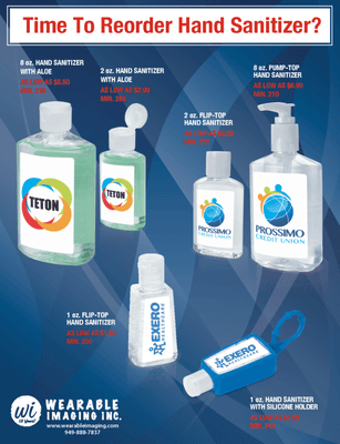 Branded Hand Sanitizer 
 All sizes available!