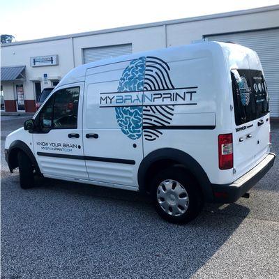 Our mobile neuroimaging vehicle comes to your school, gym, or facility.