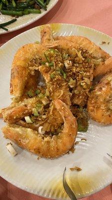 Dry rub fried salt and pepper shrimp