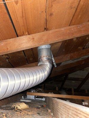 Adjust exhaust fan hose