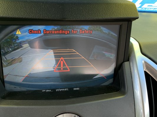 Backup sensors working with working camera