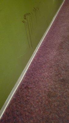 Blood running down the main hallyway 3 days later, Mgr was notified as soon as this occurred