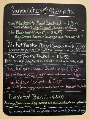 Our bagel sandwiches and pockets available all day Saturday and till 11 on weekdays