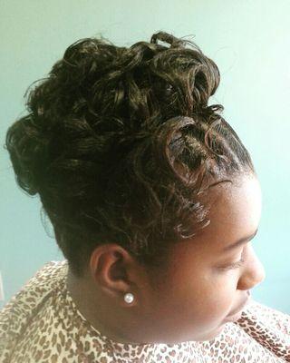 Young Lady's updo.