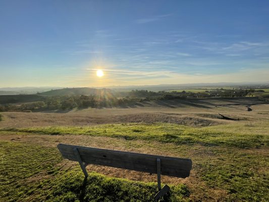 Best view about an hour before sunset on a clear day