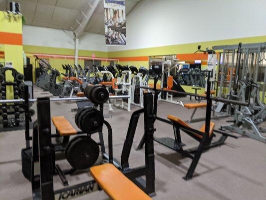 Benches now in the center of the gym.