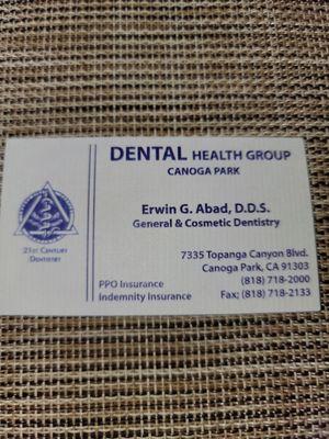 Dental Health Group dentist Dr. Erwin Abad