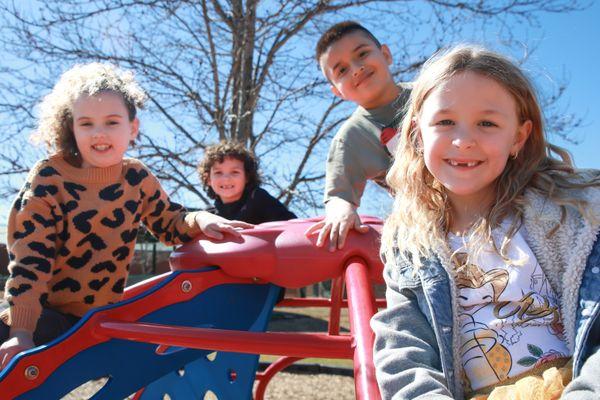 Oakland Elementary Students Enjoying Their Beautiful Campus