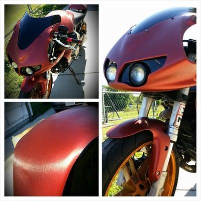 Brushed Red Aluminum Vinyl Wrap