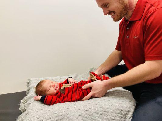 Our very first baby born under care! Pediatric chiropractic care is one of Dr. David's favorite aspects of our practice.