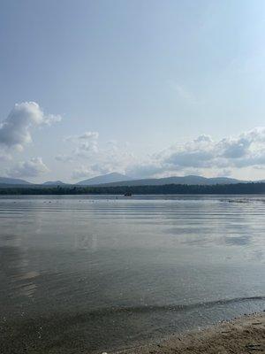 View of Mount Blue from Webb Lake.