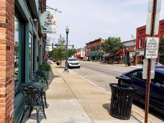 Looking Northwest on Main St. in Downtown Milan