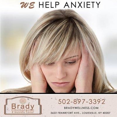 Anxiety help and pain management Louisville KY. Brady Chiropractic & Wellness Center, call: https://www.bradywellness.com/