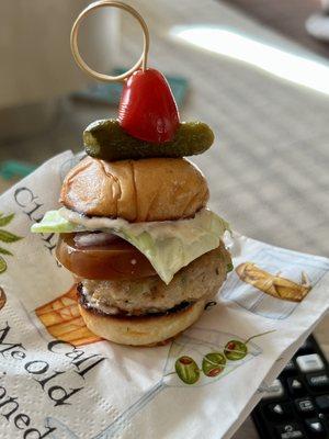 Fun appetizers - mini burgers!