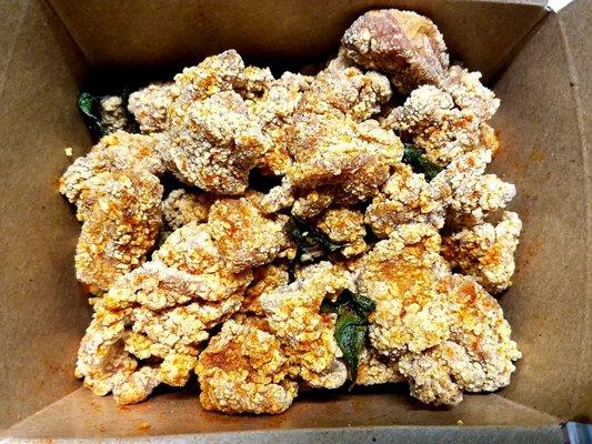 Basil popcorn chicken