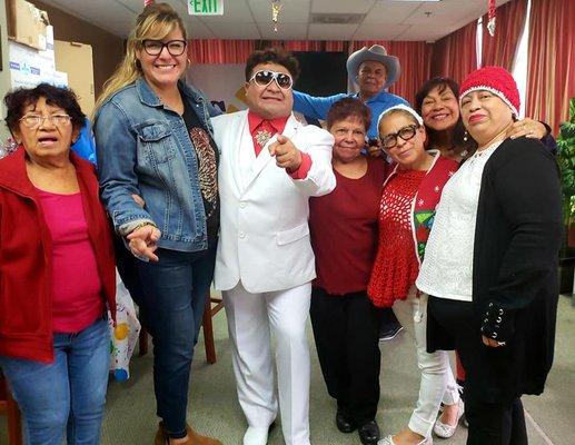 Senior Clubs Christmas Party with our very own "Juan Gabriel"