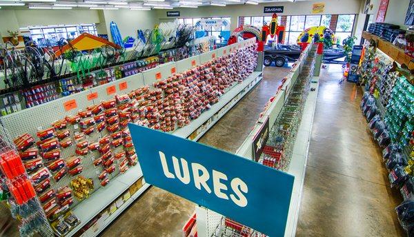 largest selection of lures in the region