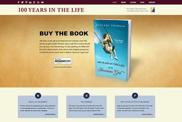 Client Site: 100 Years in the Life book author website.