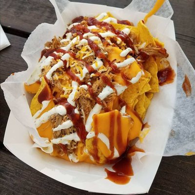 Absolutely amazing wild boar nachos. A must try. From food truck Friday.