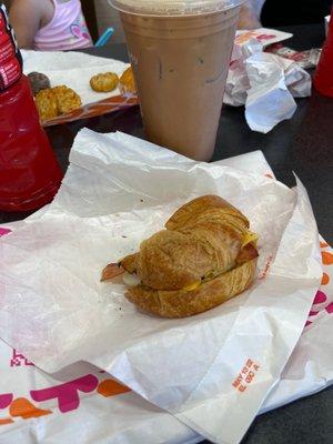 Bacon egg and cheese croissant