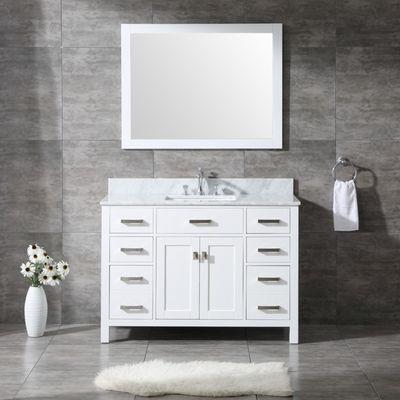 48" vanity set @ $975 includes marble countertop, backsplash and mirror