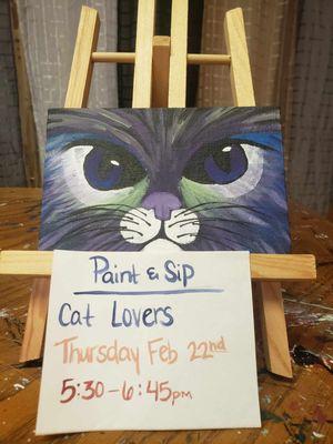 Paint & Sip on February 22nd