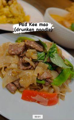 Drunken noodles, so delicious. Yum Yum.