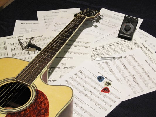 Guitar and practice material