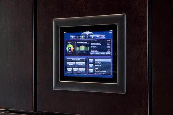 In-wall home automation control panel.