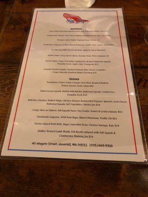 Small menu