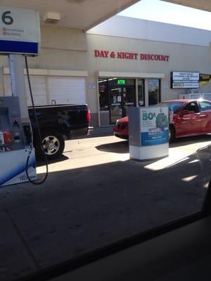 Main Entrance. The Chevron Gasonline Pumps are easier to spot