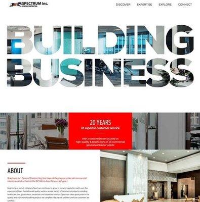 Corporate website design for Virginia construction company