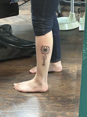 My second tattoo: digital daisy