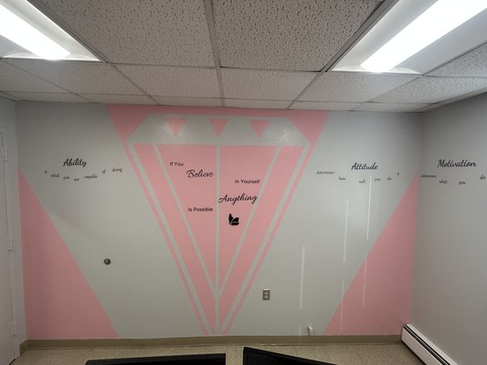 Accent wall in a office