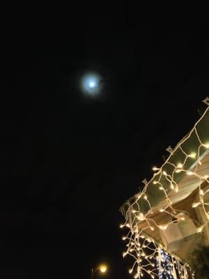 Hazy, bright moon...Corner of Dundee/21, entrance to Friendship Park