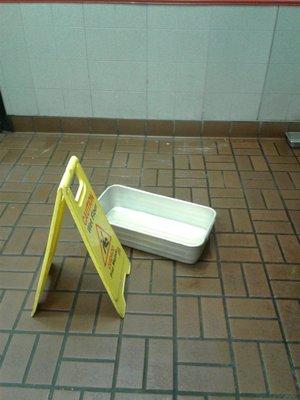 Cooking pan catching water from ceiling