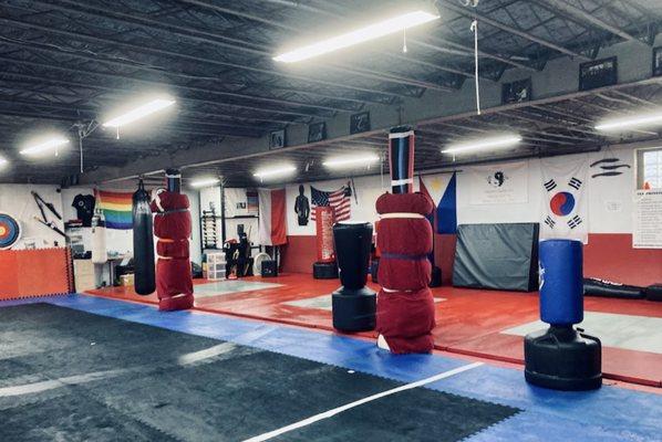 The spacious, clean and bright training space