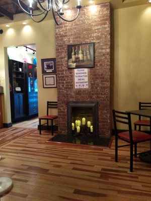 One of the original chimneys in the tasting house.