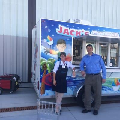 Holly & Brian Kamm, owners Jack's Shave Ice.