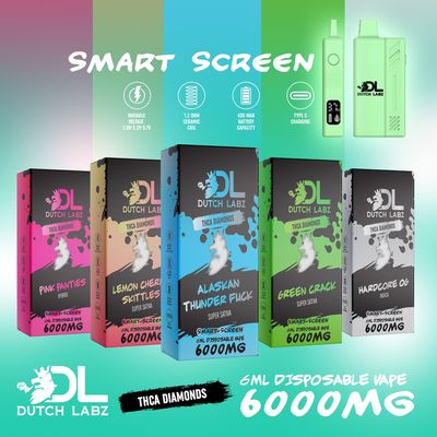 DUTCH LABZ 6ML 6000MG THCA DIAMONDS DISPOSABLE VAPE