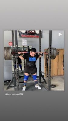 John squatting some heavy weight!