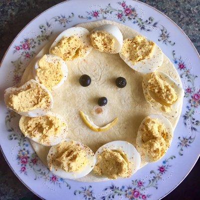 Solar Eclipse Deviled Eggs