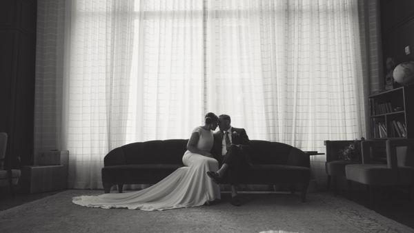 A quiet, passionate moment from Deana and David's Wedding.