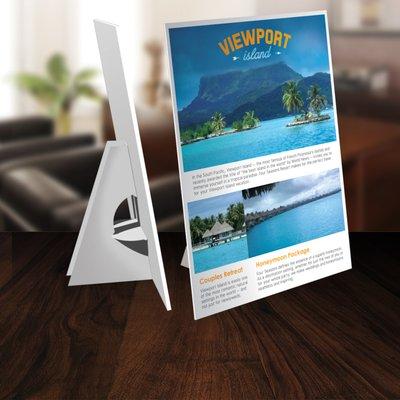 Custom printed Counter Cards enable you to place your marketing or informational message at eye level. Printed on lightweight & durable PVC.