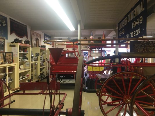 Antique firefighting wagons!