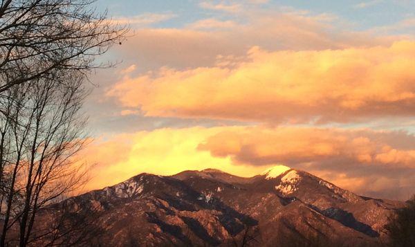 Sunset on the mountain.