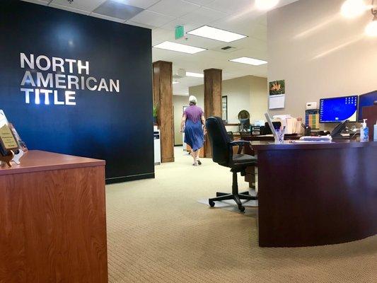 9/5/2018:  North American Title Company's office interior-nice!