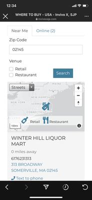 This picture clearly states that gross Winter Hill Liquors offers Invivo.